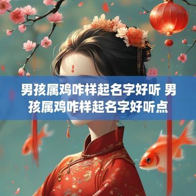 男孩属鸡咋样起名字好听 男孩属鸡咋样起名字好听点 男孩属鸡咋样起名字好听 男孩属鸡咋样起名字好听点
