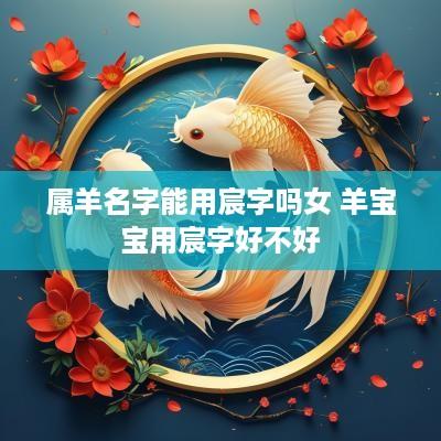 属羊名字能用宸字吗女 羊宝宝用宸字好不好