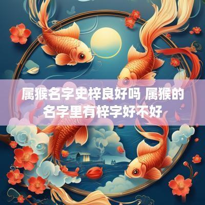 属猴名字史梓良好吗 属猴的名字里有梓字好不好