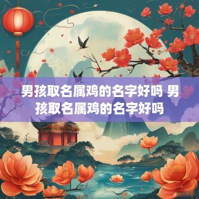 男孩取名属鸡的名字好吗 男孩取名属鸡的名字好吗