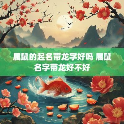 属鼠的起名带龙字好吗 属鼠名字带龙好不好