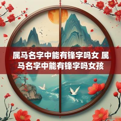 属马名字中能有锋字吗女 属马名字中能有锋字吗女孩