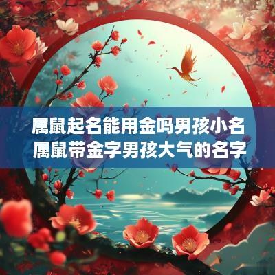属鼠起名能用金吗男孩小名 属鼠带金字男孩大气的名字