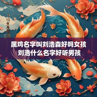 属鸡名字叫刘浩森好吗女孩 刘浩什么名字好听男孩