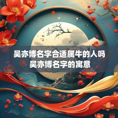 吴亦博名字合适属牛的人吗 吴亦博名字的寓意