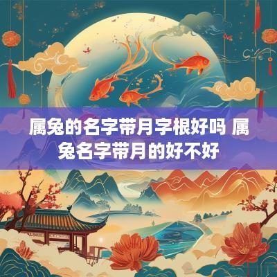 属兔的名字带月字根好吗 属兔名字带月的好不好