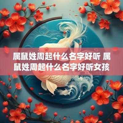 属鼠姓周起什么名字好听 属鼠姓周起什么名字好听女孩