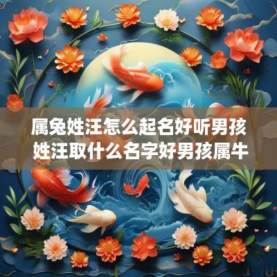 属兔姓汪怎么起名好听男孩 姓汪取什么名字好男孩属牛 属兔姓汪怎么起名好听男孩 姓汪取什么名字好男孩属牛