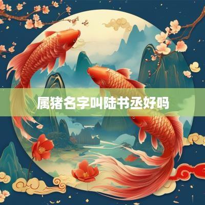 属猪名字叫陆书丞好吗