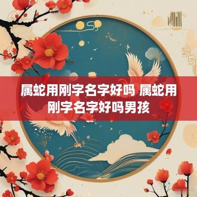 属蛇用刚字名字好吗 属蛇用刚字名字好吗男孩