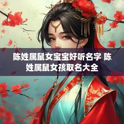陈姓属鼠女宝宝好听名字 陈姓属鼠女孩取名大全