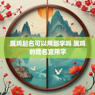 属鸡起名可以用超字吗 属鸡的姓名宜用字