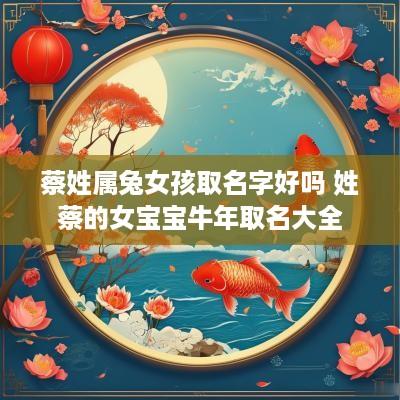 蔡姓属兔女孩取名字好吗 姓蔡的女宝宝蛇年取名大全