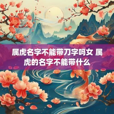 属虎名字不能带刀字吗女 属虎的名字不能带什么