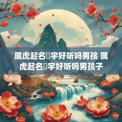 属虎起名璟宇好听吗男孩 属虎起名璟宇好听吗男孩子