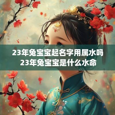 23年兔宝宝起名字用属水吗 23年兔宝宝是什么水命