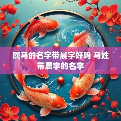 属马的名字带晨字好吗 马姓带晨字的名字