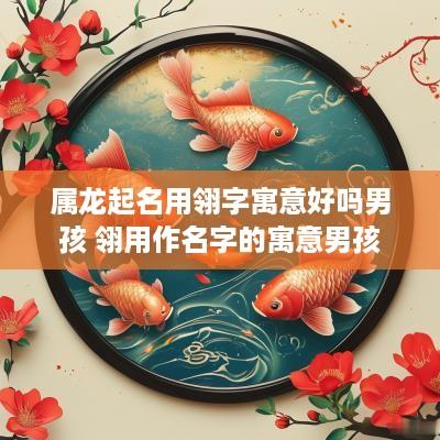 属龙起名用翎字寓意好吗男孩 翎用作名字的寓意男孩