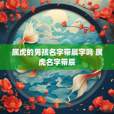 属虎的男孩名字带晨字吗 属虎名字带辰