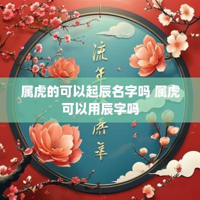 属虎的可以起辰名字吗 属虎可以用辰字吗