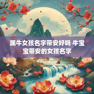 属牛女孩名字带安好吗 牛宝宝带安的女孩名字
