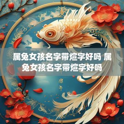 属兔女孩名字带煊字好吗 属兔女孩名字带煊字好吗