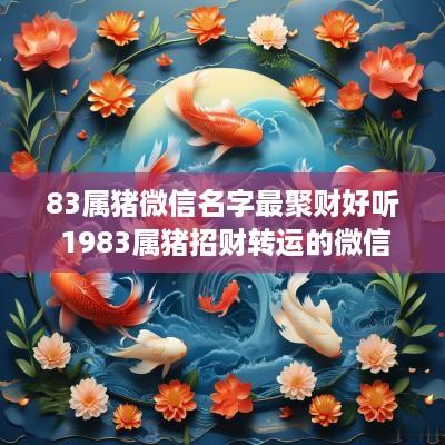 83属猪微信名字最聚财好听 1983属猪招财转运的微信网名