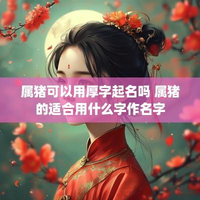 属猪可以用厚字起名吗 属猪的适合用什么字作名字