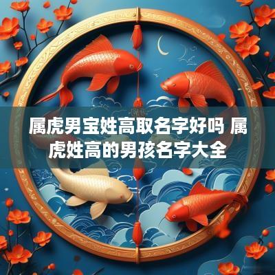 属虎男宝姓高取名字好吗 属虎姓高的男孩名字大全