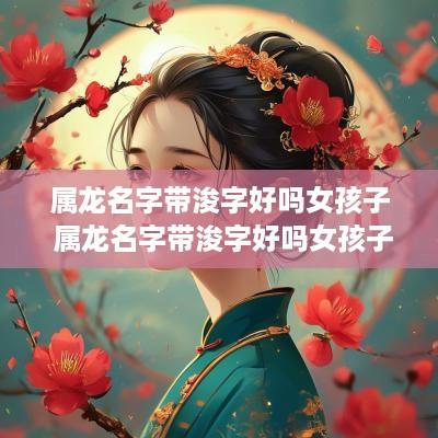 属龙名字带浚字好吗女孩子 属龙名字带浚字好吗女孩子怎么取