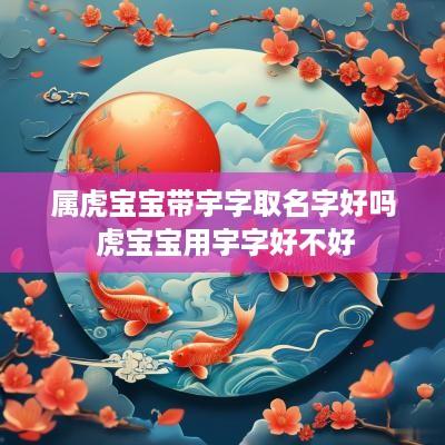 属虎宝宝带宇字取名字好吗 虎宝宝用宇字好不好