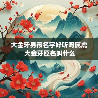 大金牙男孩名字好听吗属虎 大金牙原名叫什么