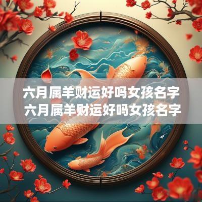 六月属羊财运好吗女孩名字 六月属羊财运好吗女孩名字叫什么