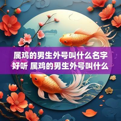 属鸡的男生外号叫什么名字好听 属鸡的男生外号叫什么名字好听点