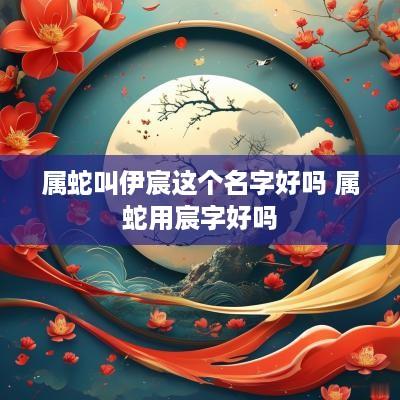 属蛇叫伊宸这个名字好吗 属蛇用宸字好吗