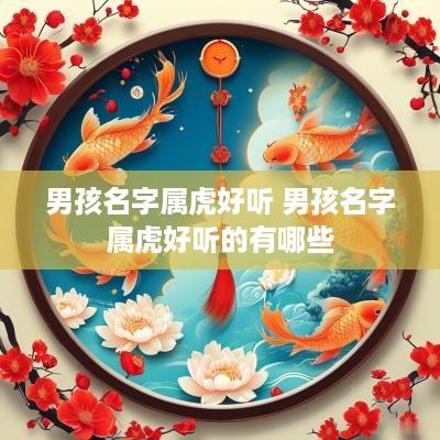 男孩名字属虎好听 男孩名字属虎好听的有哪些