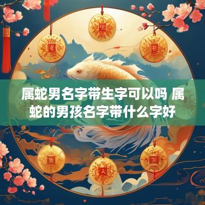 属蛇男名字带生字可以吗 属蛇的男孩名字带什么字好