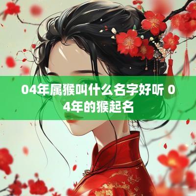 04年属猴叫什么名字好听 04年的猴起名