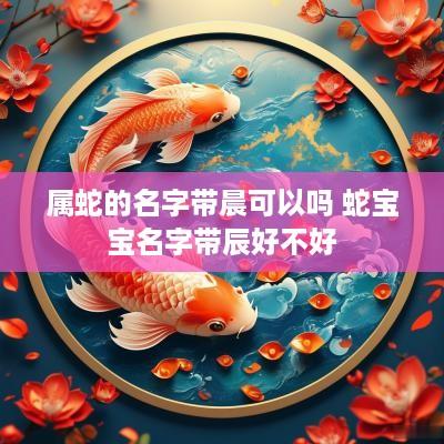 属蛇的名字带晨可以吗 蛇宝宝名字带辰好不好