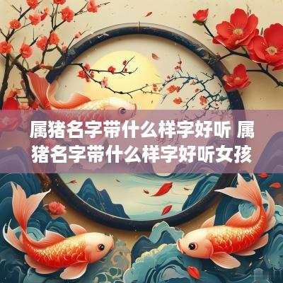 属猪名字带什么样字好听 属猪名字带什么样字好听女孩