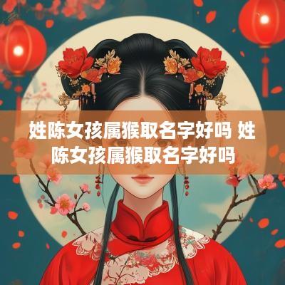 姓陈女孩属猴取名字好吗 姓陈女孩属猴取名字好吗