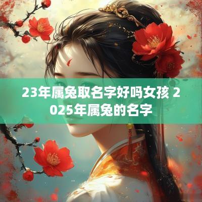 23年属兔取名字好吗女孩 2025年属兔的名字