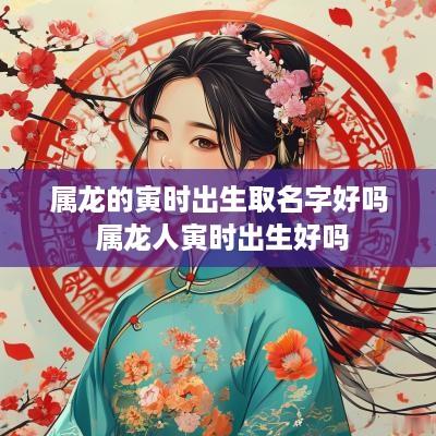 属龙的寅时出生取名字好吗 属龙人寅时出生好吗