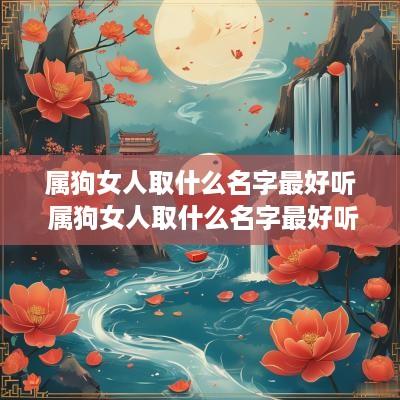 属狗女人取什么名字最好听 属狗女人取什么名字最好听的