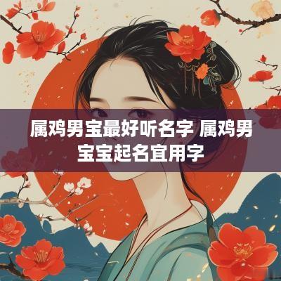 属鸡男宝最好听名字 属鸡男宝宝起名宜用字