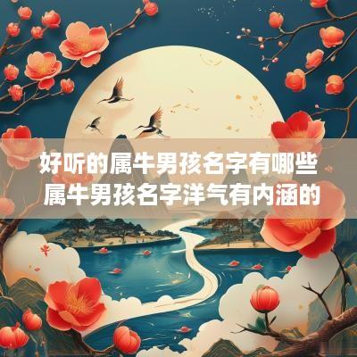 好听的属牛男孩名字有哪些 属牛男孩名字洋气有内涵的