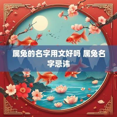 属兔的名字用文好吗 属兔名字忌讳