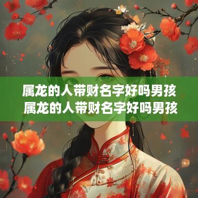 属龙的人带财名字好吗男孩 属龙的人带财名字好吗男孩子