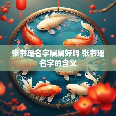 张书瑶名字属鼠好吗 张书瑶名字的含义
