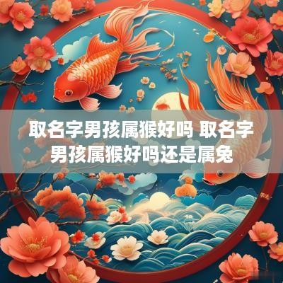 取名字男孩属猴好吗 取名字男孩属猴好吗还是属兔
